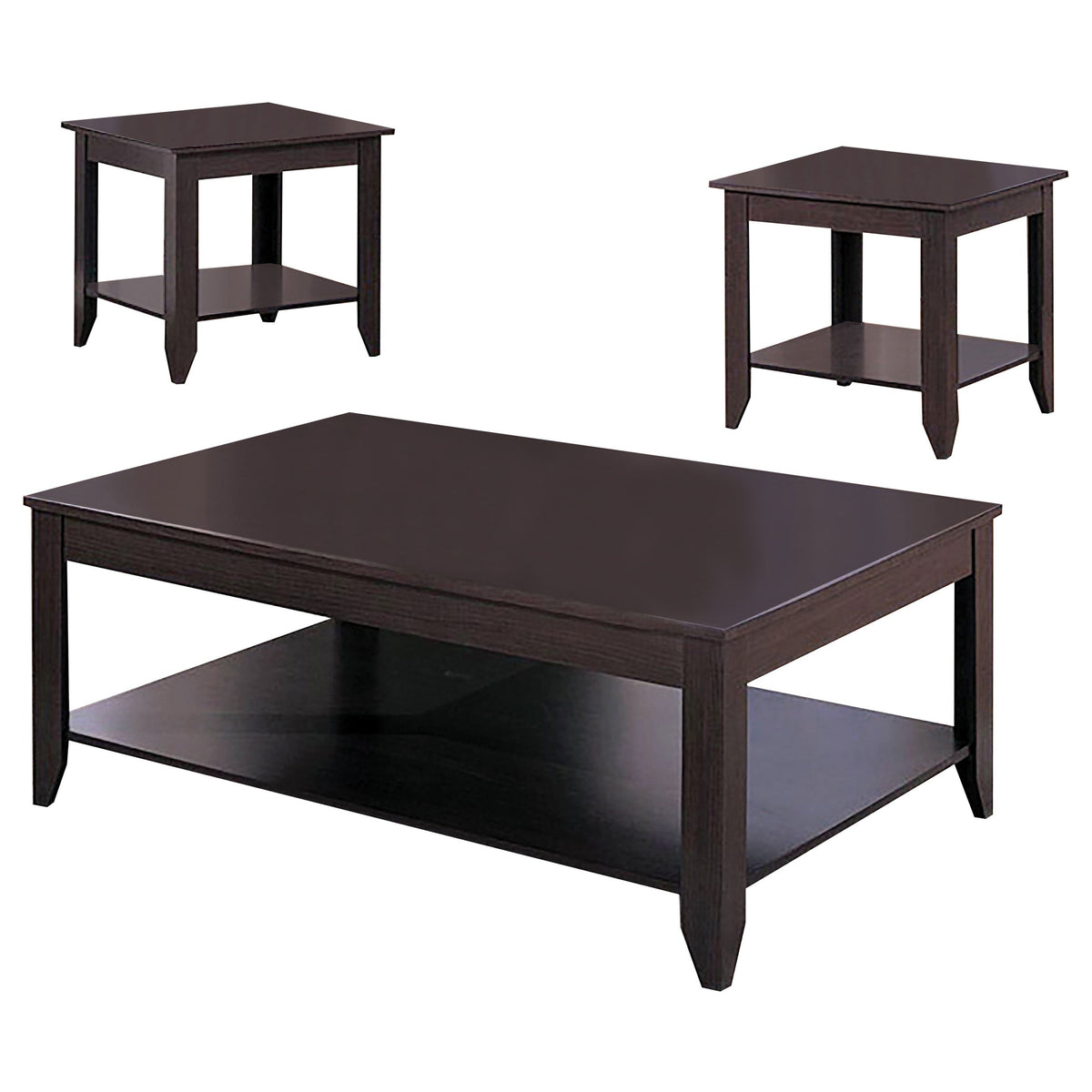 Brooks  Rectangular Coffee Table Set Cappuccino