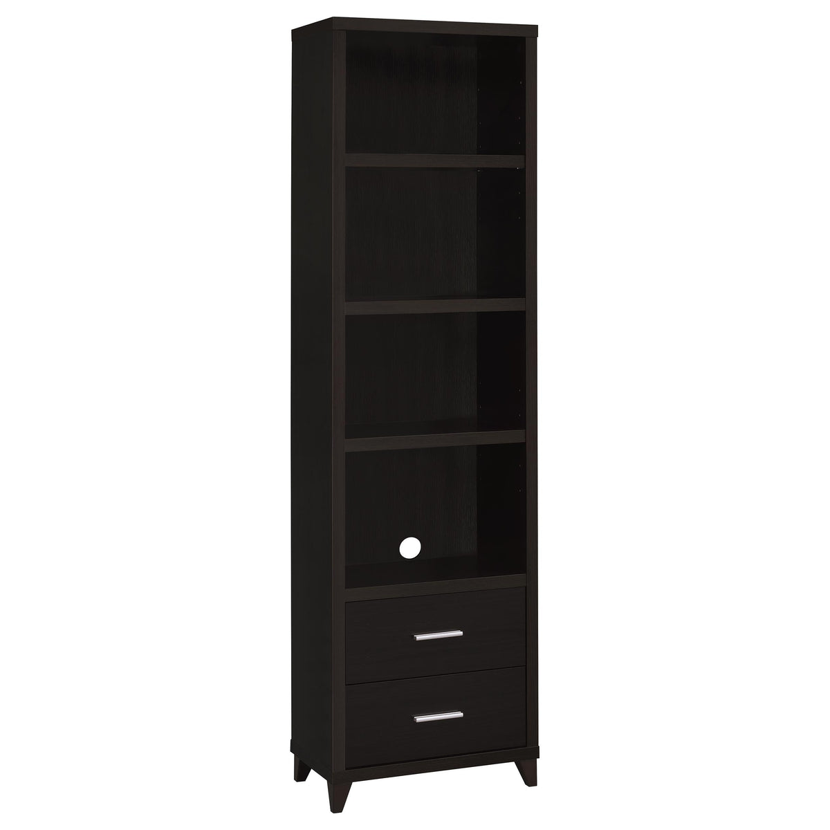 Laughlin 3-shelf Engineered Wood Media Tower Dark Pine