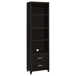 Laughlin 3-shelf Engineered Wood Media Tower Dark Pine