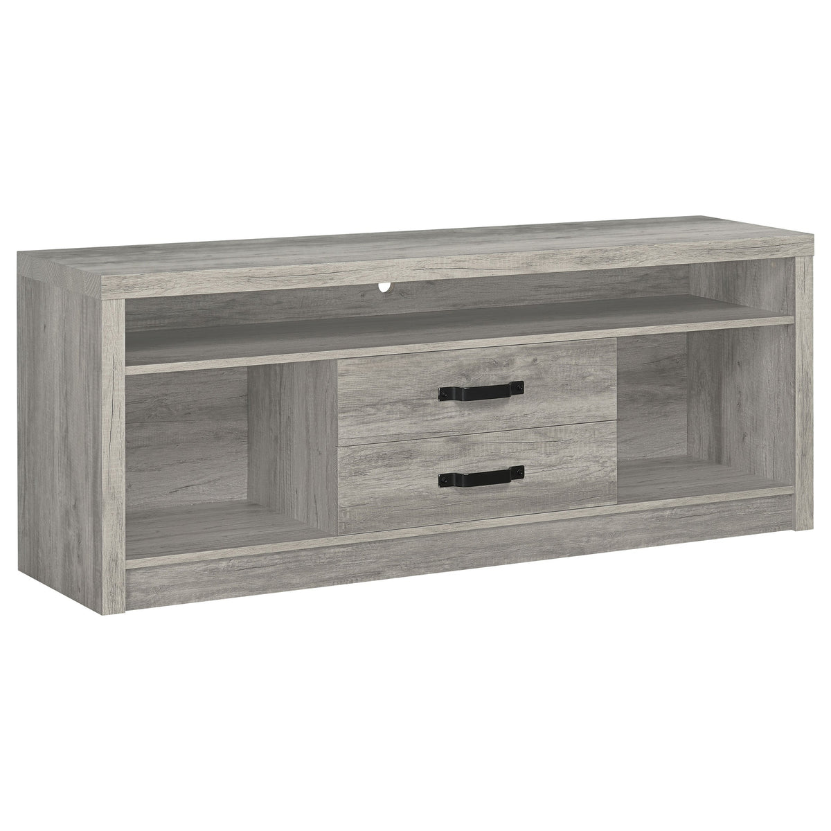 Burke 2-door Engineered Wood TV Stand Grey Driftwood