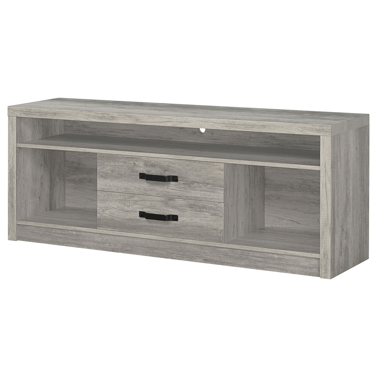 Burke 2-door Engineered Wood TV Stand Grey Driftwood