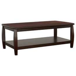 Dixon 1-shelf Rectangular Wood Coffee Table Espresso