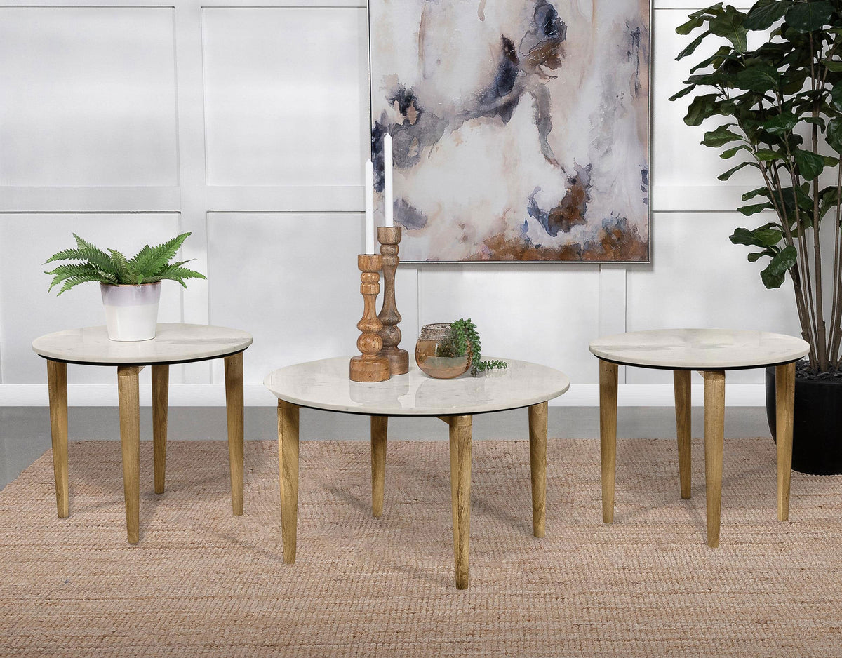 Aldis  Coffee and End Table Set White