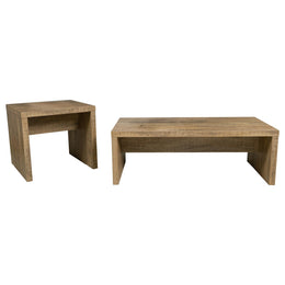 Lynette Rectangular Coffee and End Table Set Mango
