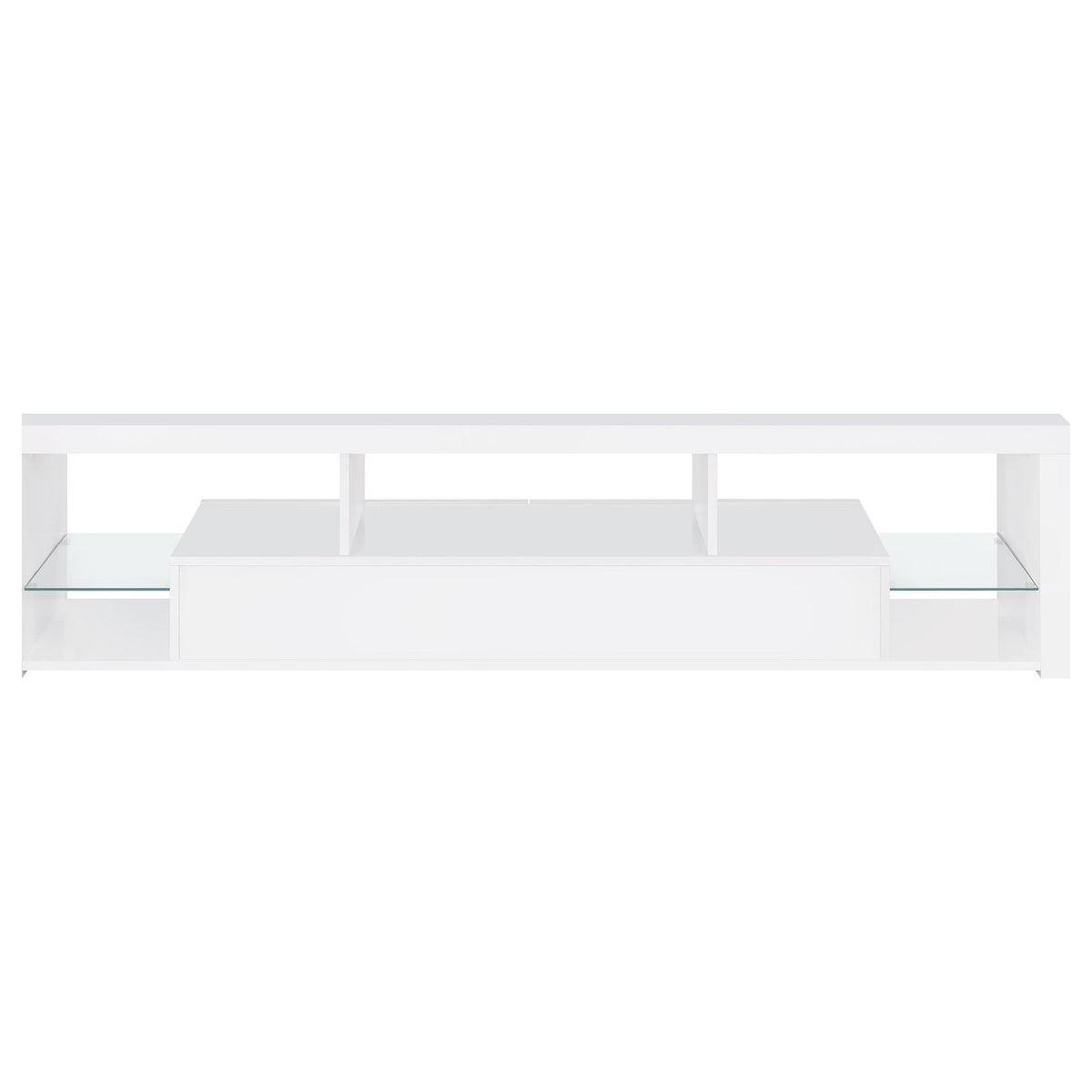 Jude 2-drawer Engineered Wood 71-inch TV Stand High Gloss White