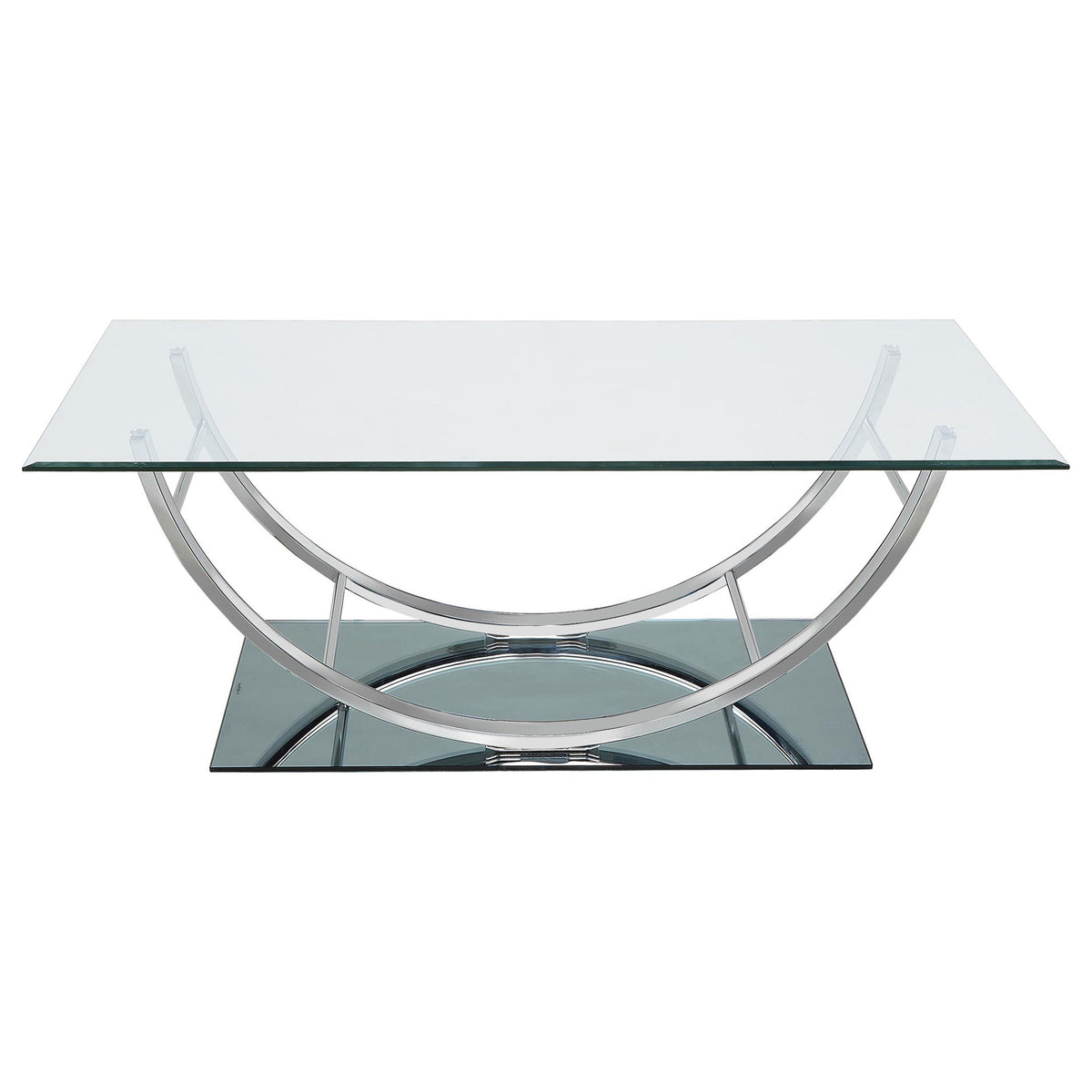 Danville Glass Top Coffee and End Table Set Chrome