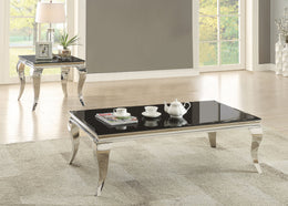 Carone Glass Top Coffee and End Table Set