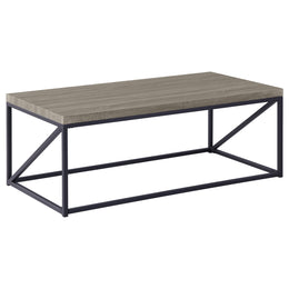Birdie Rectangular Engineered Wood Coffee Table Sonoma Grey
