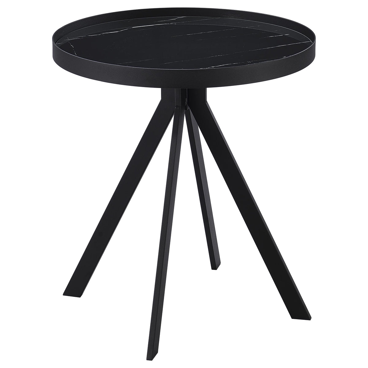 Briggs  Round Coffee and End Table Set Black
