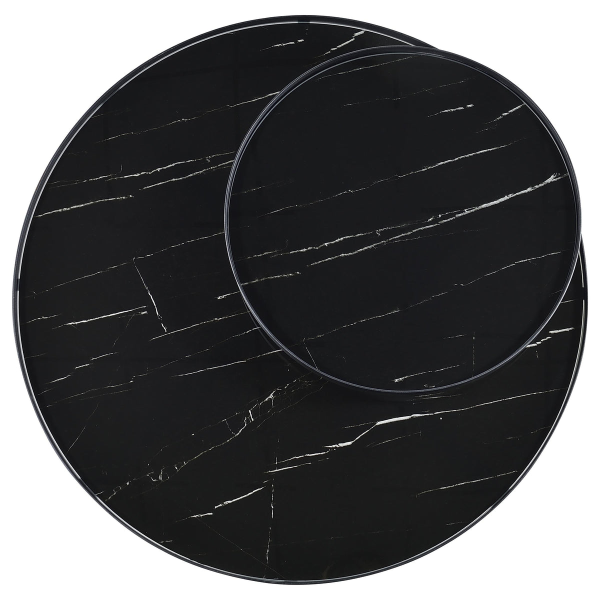 Briggs  Round Coffee and End Table Set Black
