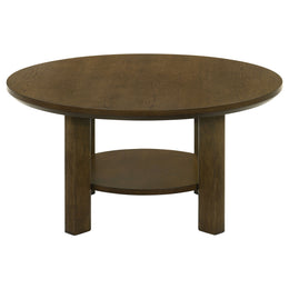 Ottowa 36-inch Round Wood Cocktail Coffee Table Brown