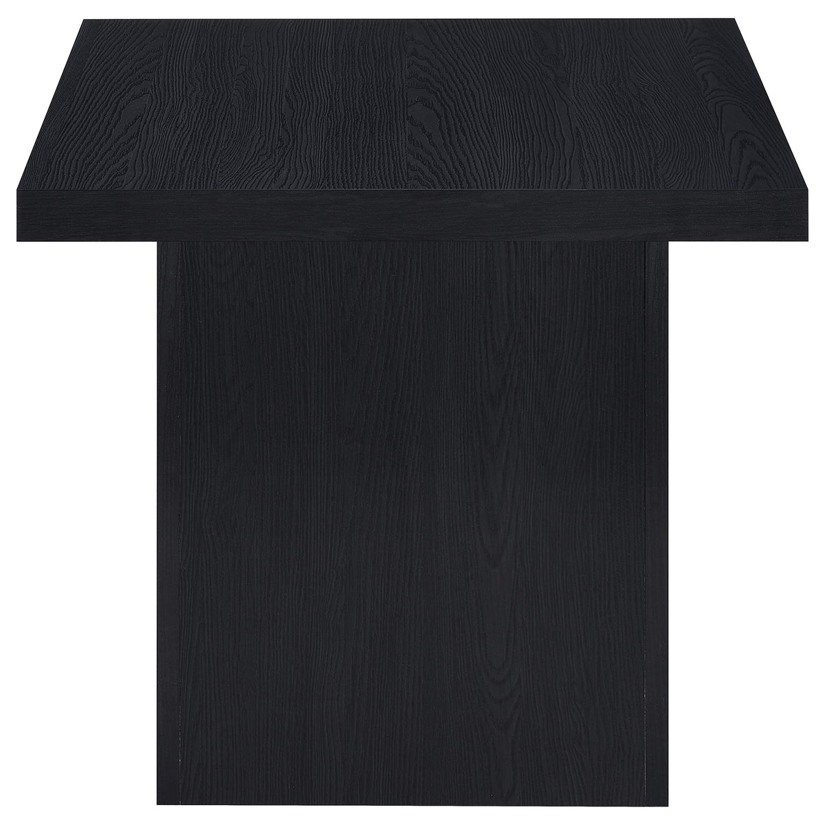 Devar Square Cocktail Coffee End Table Set Black