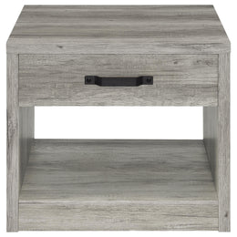 Felix 1-drawer Engineered Wood Side End Table Grey Driftwood