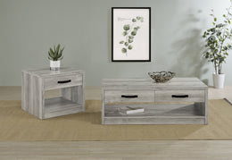 Felix Coffee and End Table Set Grey Driftwood