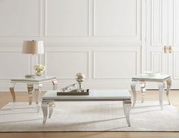 Carone Glass Top Coffee and End Table Set