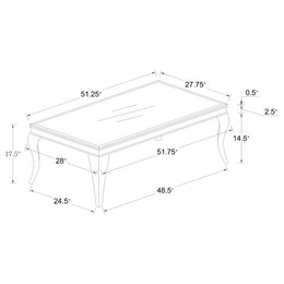 Carone Glass Top Coffee and End Table Set