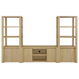Laurelton 3-piece Entertainment Center TV Stand Light Oak
