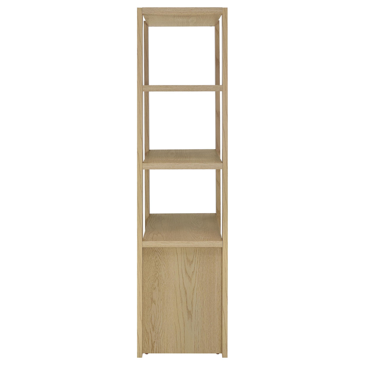 Laurelton 3-shelf Media Tower Tall Pier Cabinet Light Oak