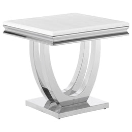 Kerwin  Rectangular Coffee and End Table Set Chrome