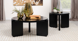 Cordova  Solid Wood Coffee and End Table Set Black