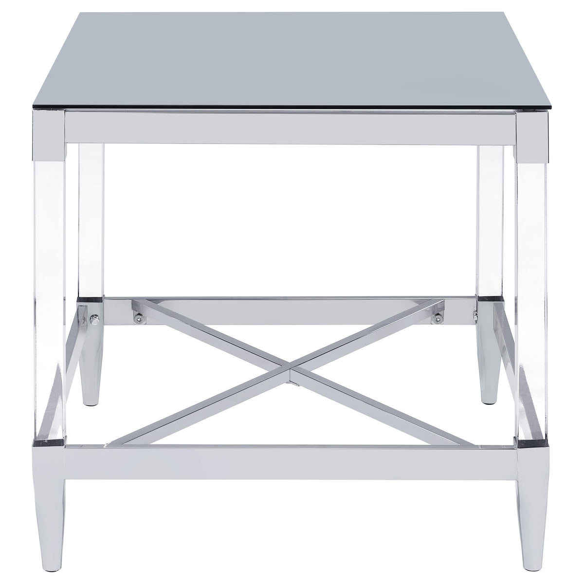 Lindley Square Coffee and End Table Set Chrome