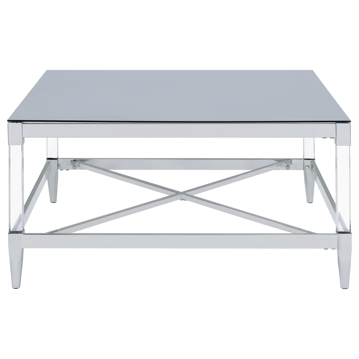 Lindley Square Coffee and End Table Set Chrome