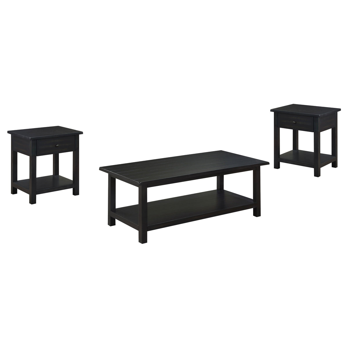Payne  Coffee and 1-drawer End Table Set Brown
