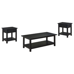 Payne  Coffee and 1-drawer End Table Set Brown