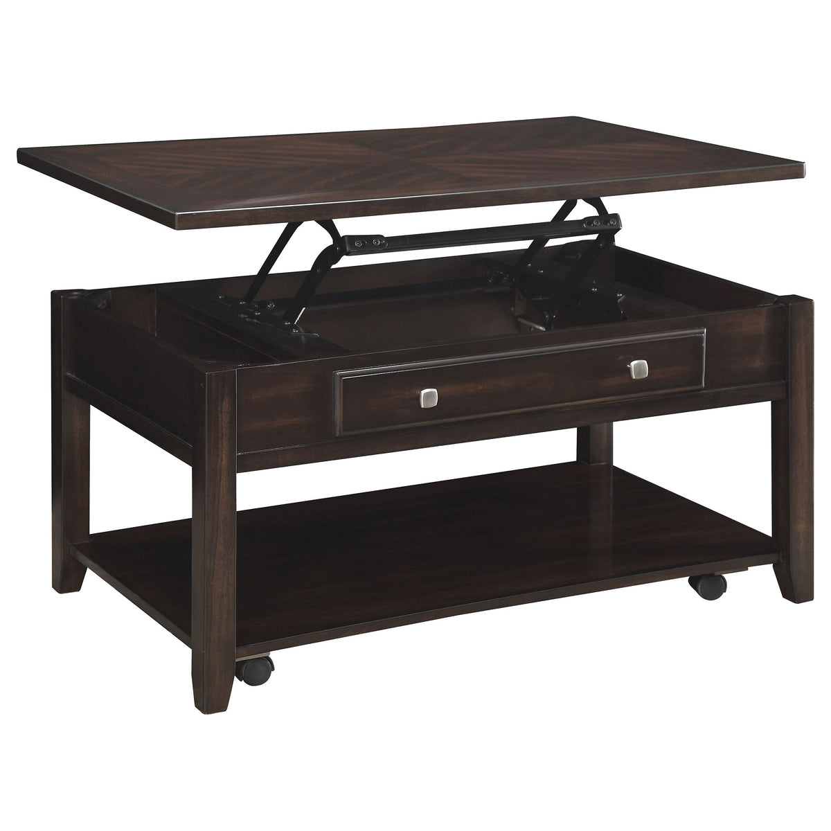 Bradford  Lift Top Coffee and End Table Set Walnut