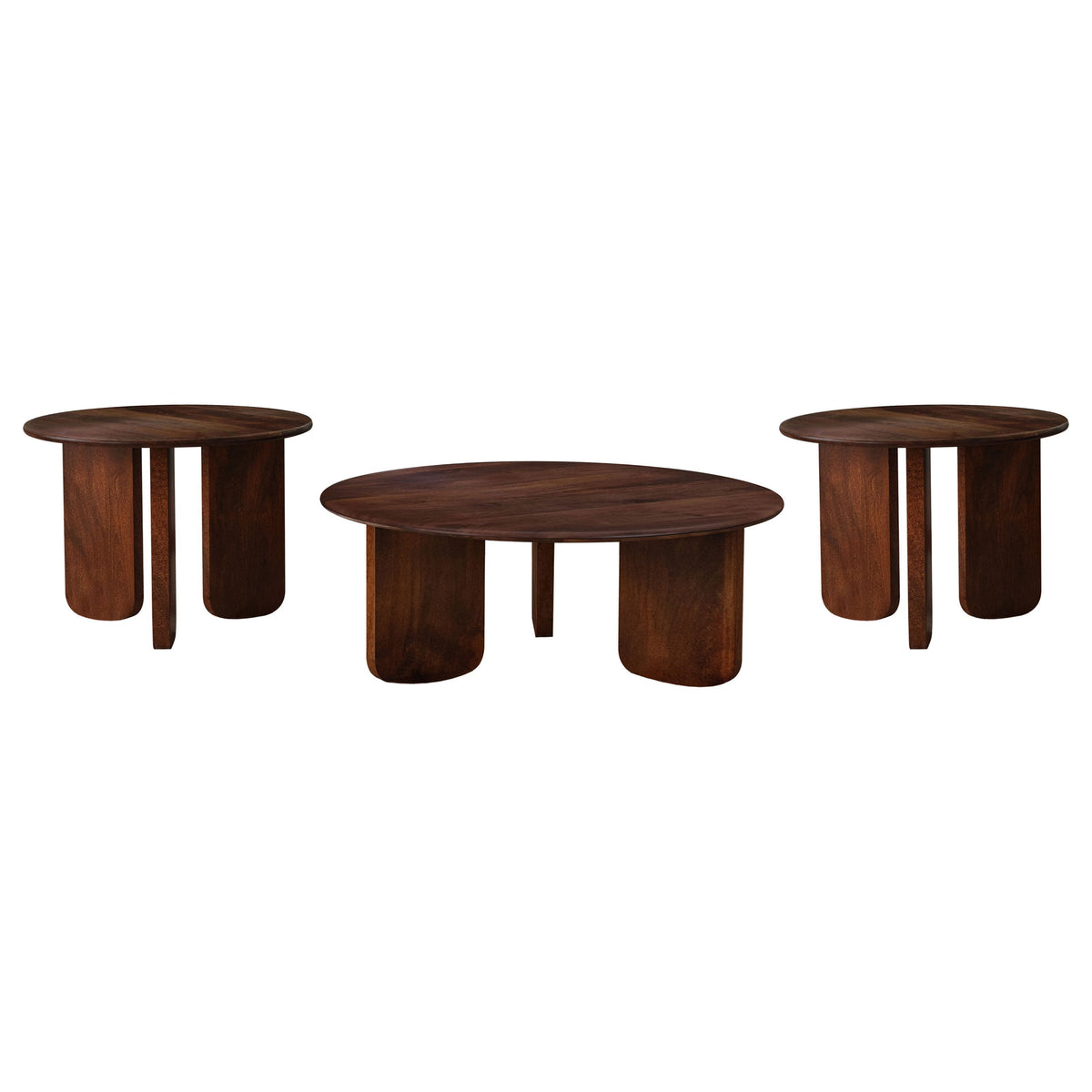 Dale  Solid Wood Coffee and End Table Set Brown