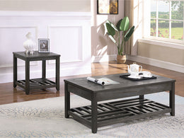 Cliffview 1-shelf Square Wood Side End Table Grey
