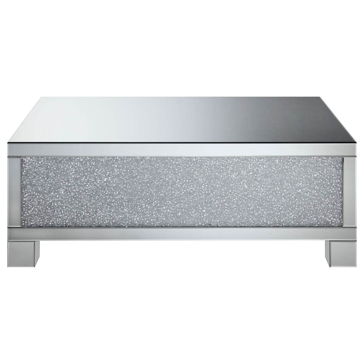 Gillian Mirrored Coffee and End Table Set Silver