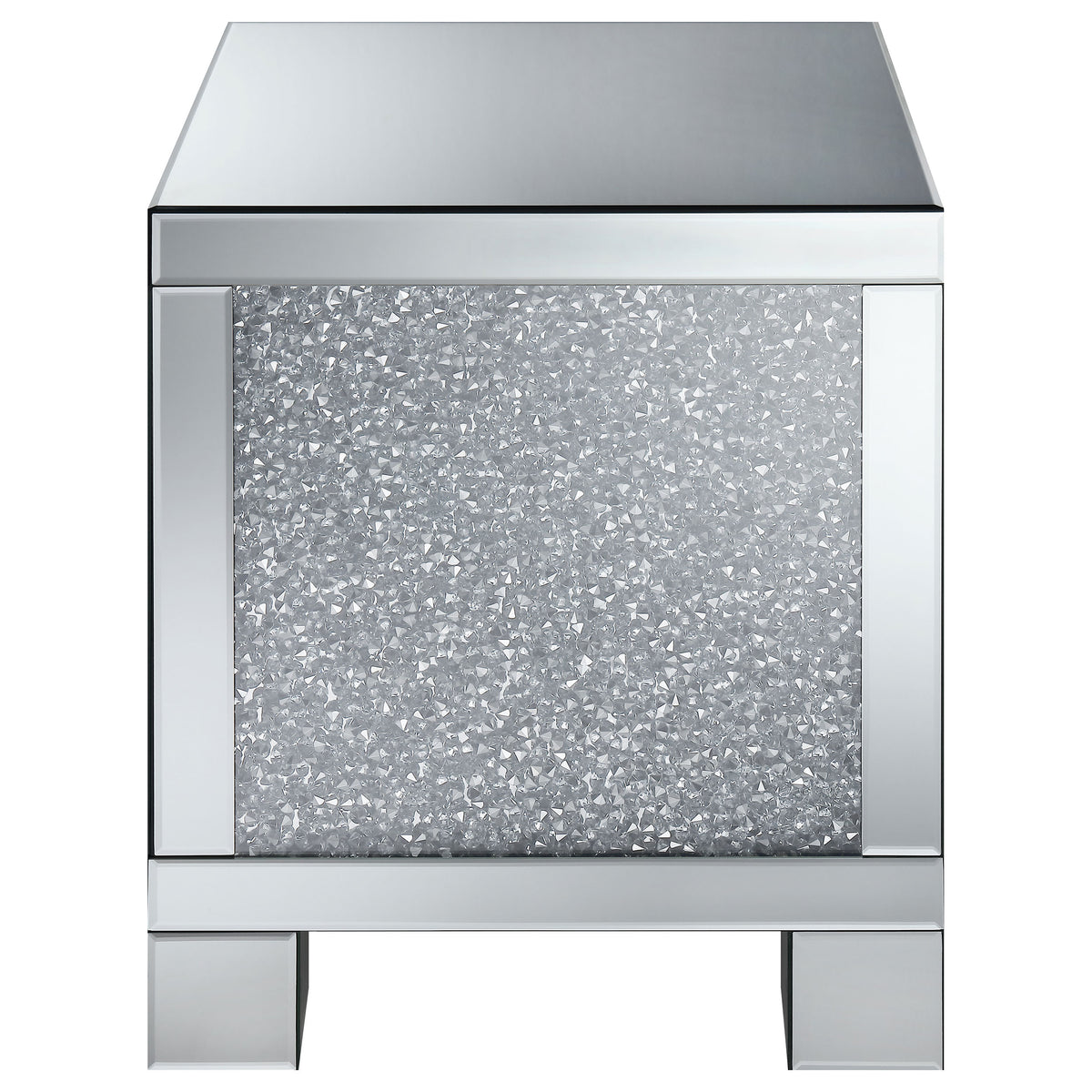 Gillian Mirrored Coffee and End Table Set Silver