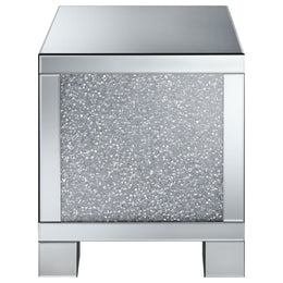 Gillian Mirrored Coffee and End Table Set Silver