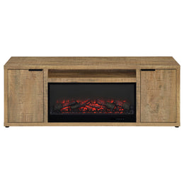Fuller 60-inch 2-door TV Stand Fireplace Media Console Mango