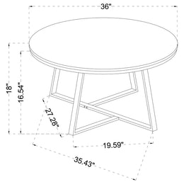 Hugo Coffee and End Table Set White Faux Marble
