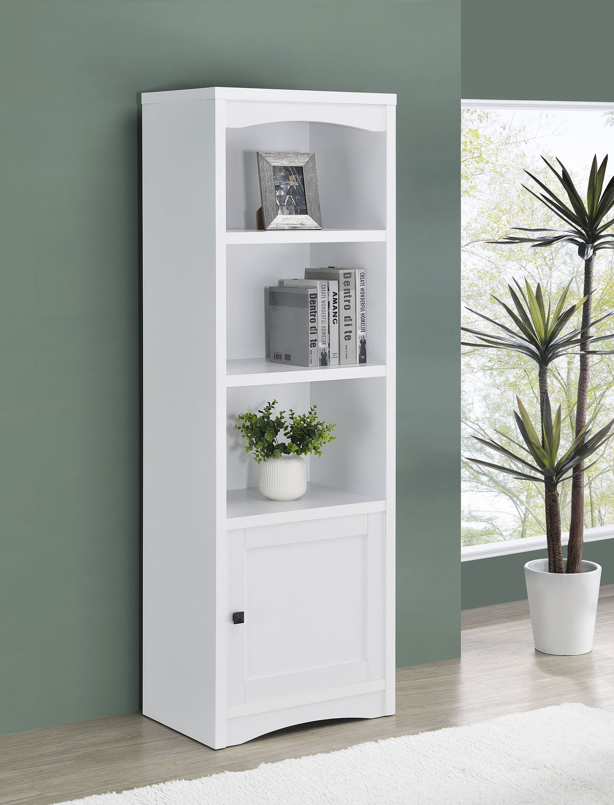 Laughlin 3-shelf Engineered Wood Media Tower Dark Pine