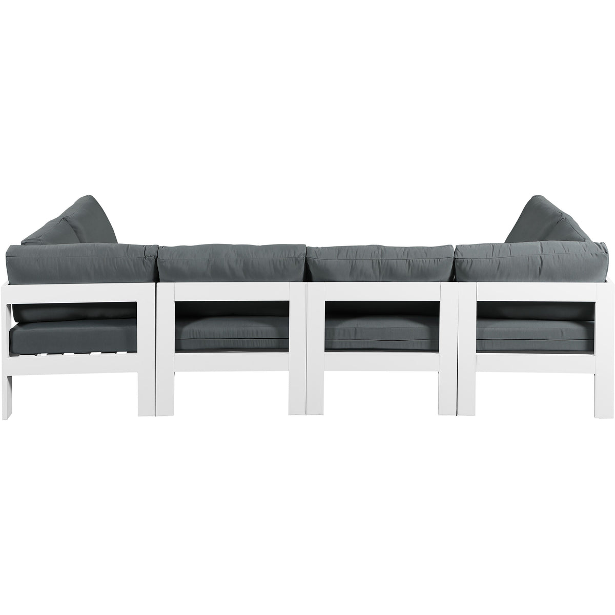 Meridian Nizuc Grey Water Resistant Fabric Outdoor Patio Modular Sectional