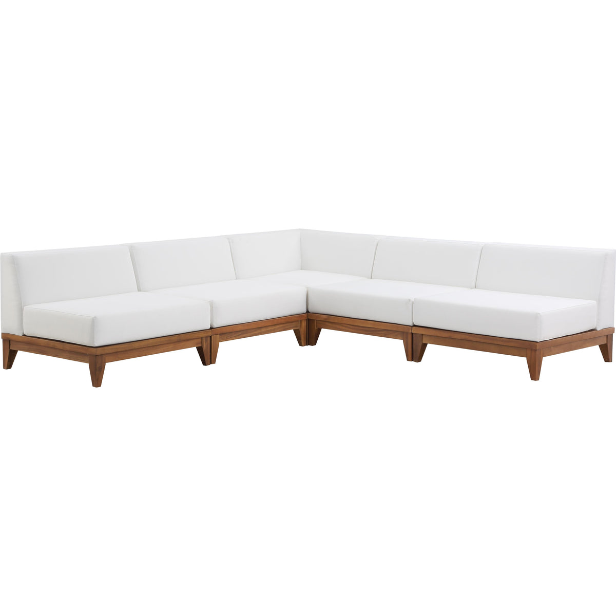 Meridian Rio Off White Water Resistant Fabric Outdoor Patio Modular Sectional