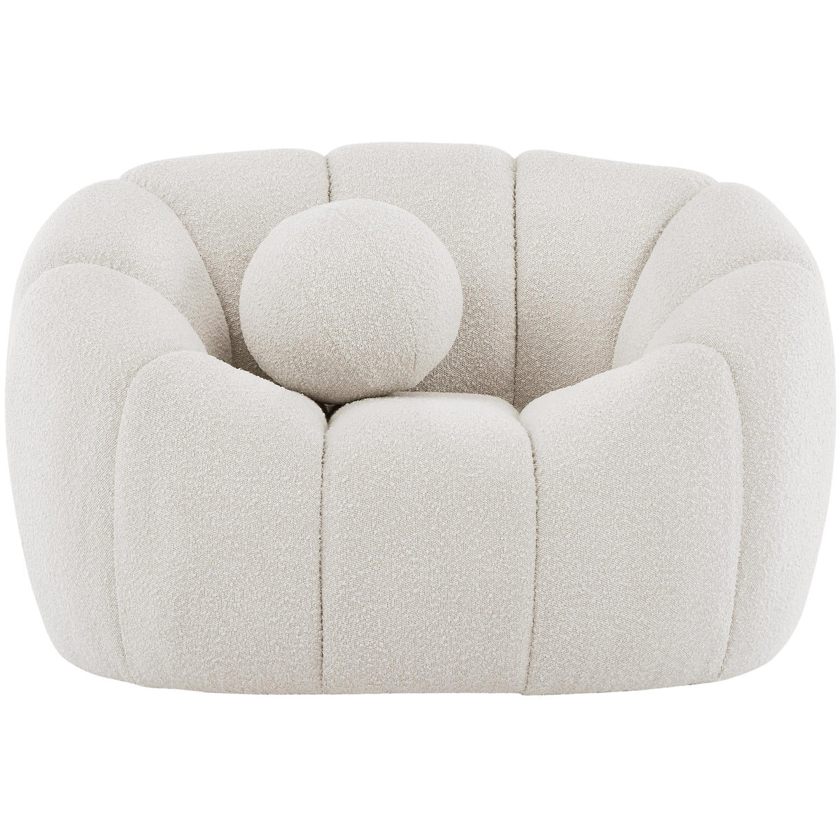 Meridian Elijah Cream Boucle Fabric Chair