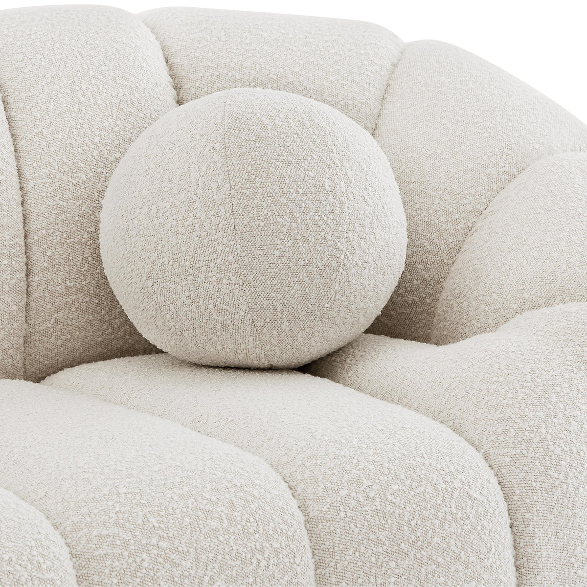 Meridian Elijah Cream Boucle Fabric Chair