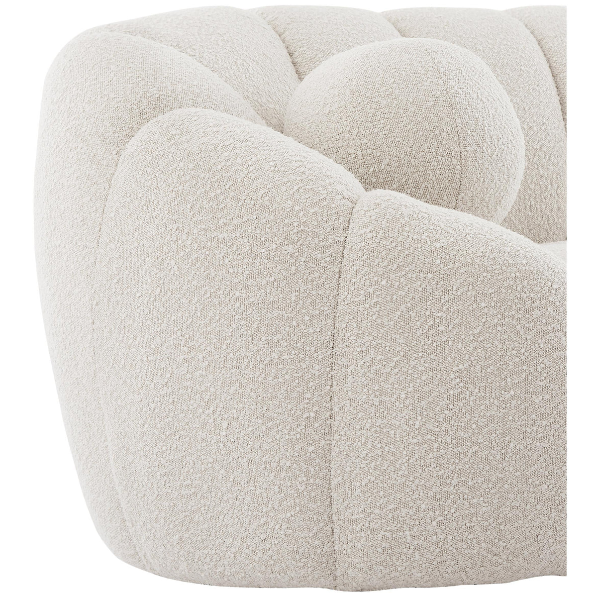 Meridian Elijah Cream Boucle Fabric Chair
