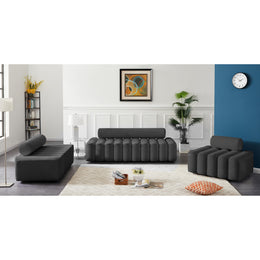Meridian Melody Grey Velvet Chair