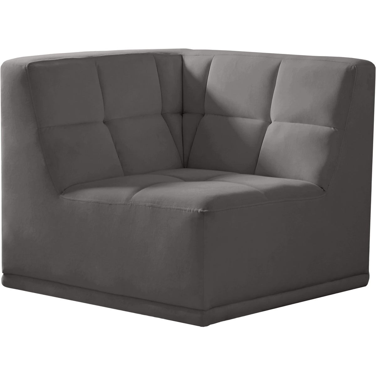 Meridian Relax Grey Velvet Corner Chair
