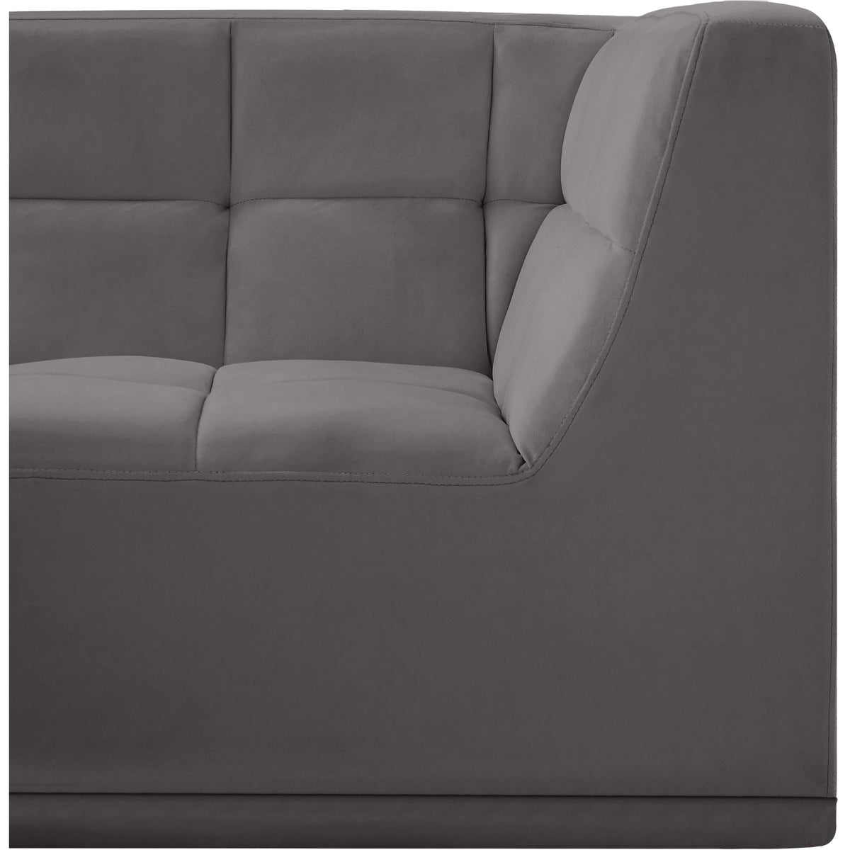 Meridian Relax Grey Velvet Corner Chair