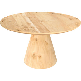Meridian Linette Natural Burl Wood Dining Table