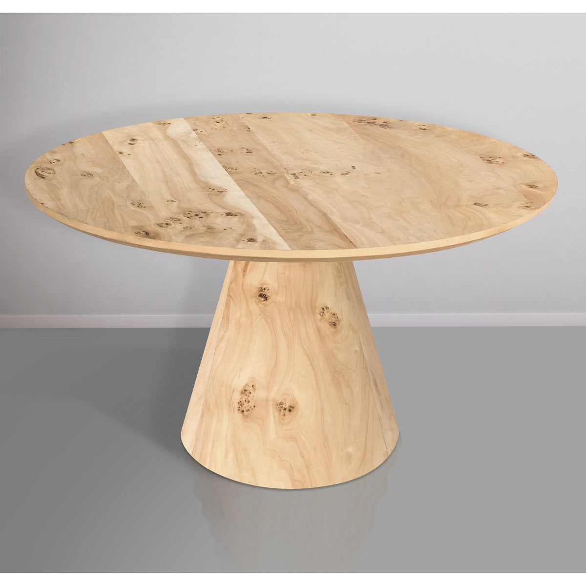 Meridian Linette Natural Burl Wood Dining Table