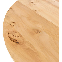 Meridian Linette Natural Burl Wood Dining Table