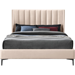 Meridian Nadia Pink Velvet Full Bed