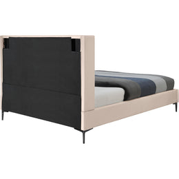 Meridian Nadia Pink Velvet King Bed
